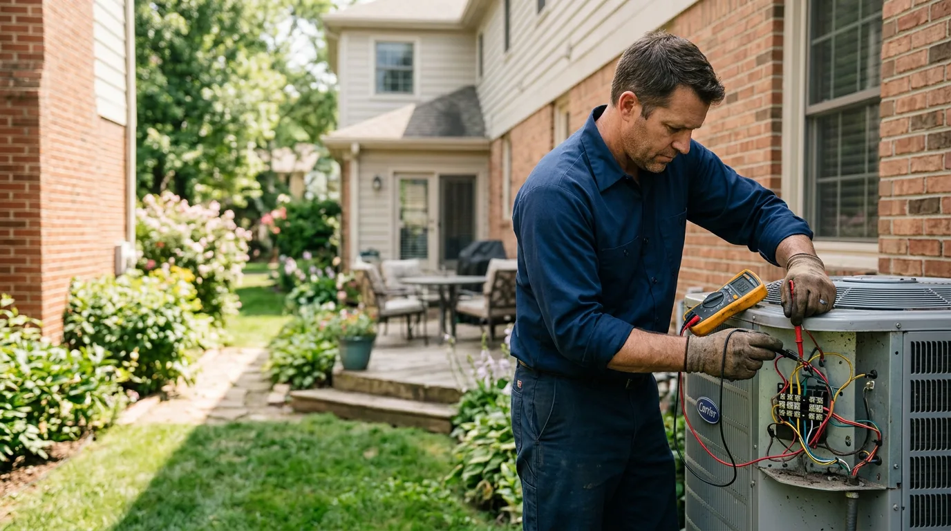 HVAC technician working near Wellington, KY